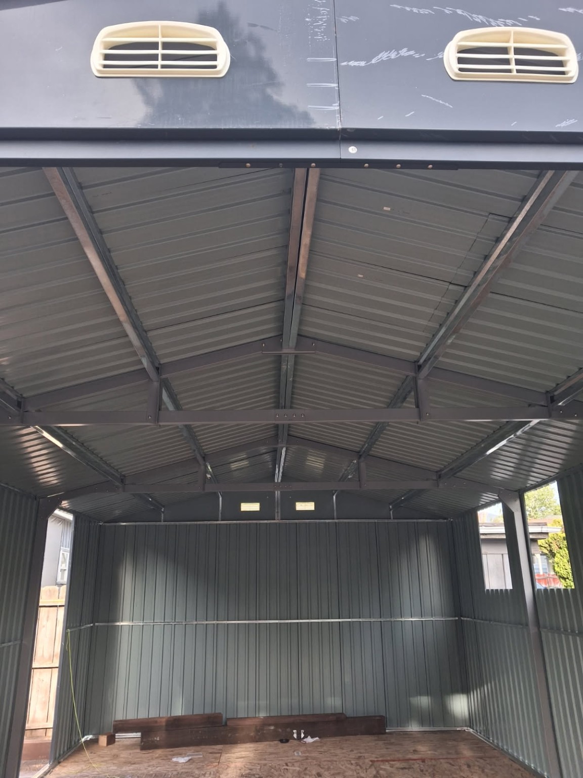 Interior structure of the ongoing metal workshop project