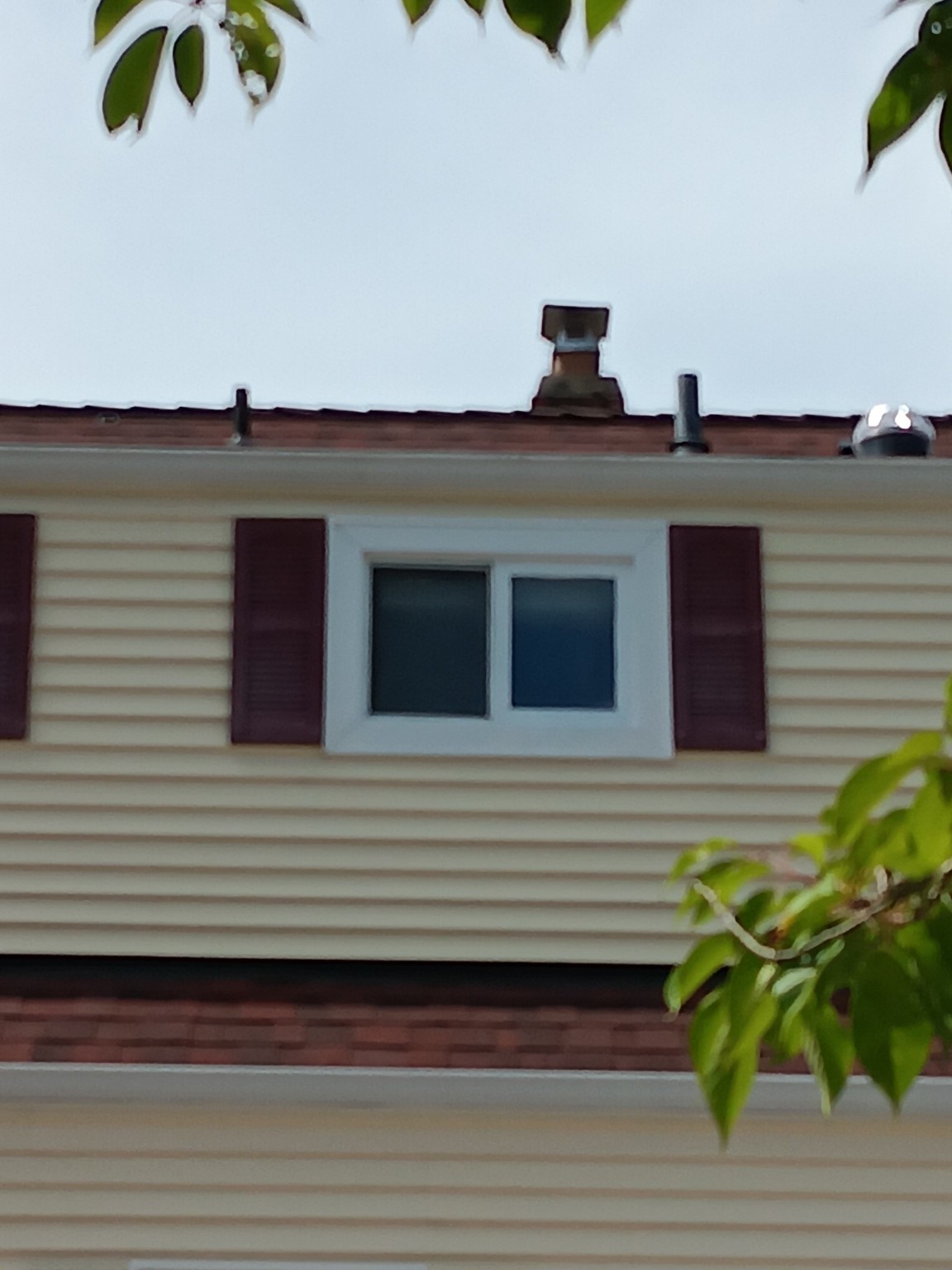 Close view of completed exterior window trim