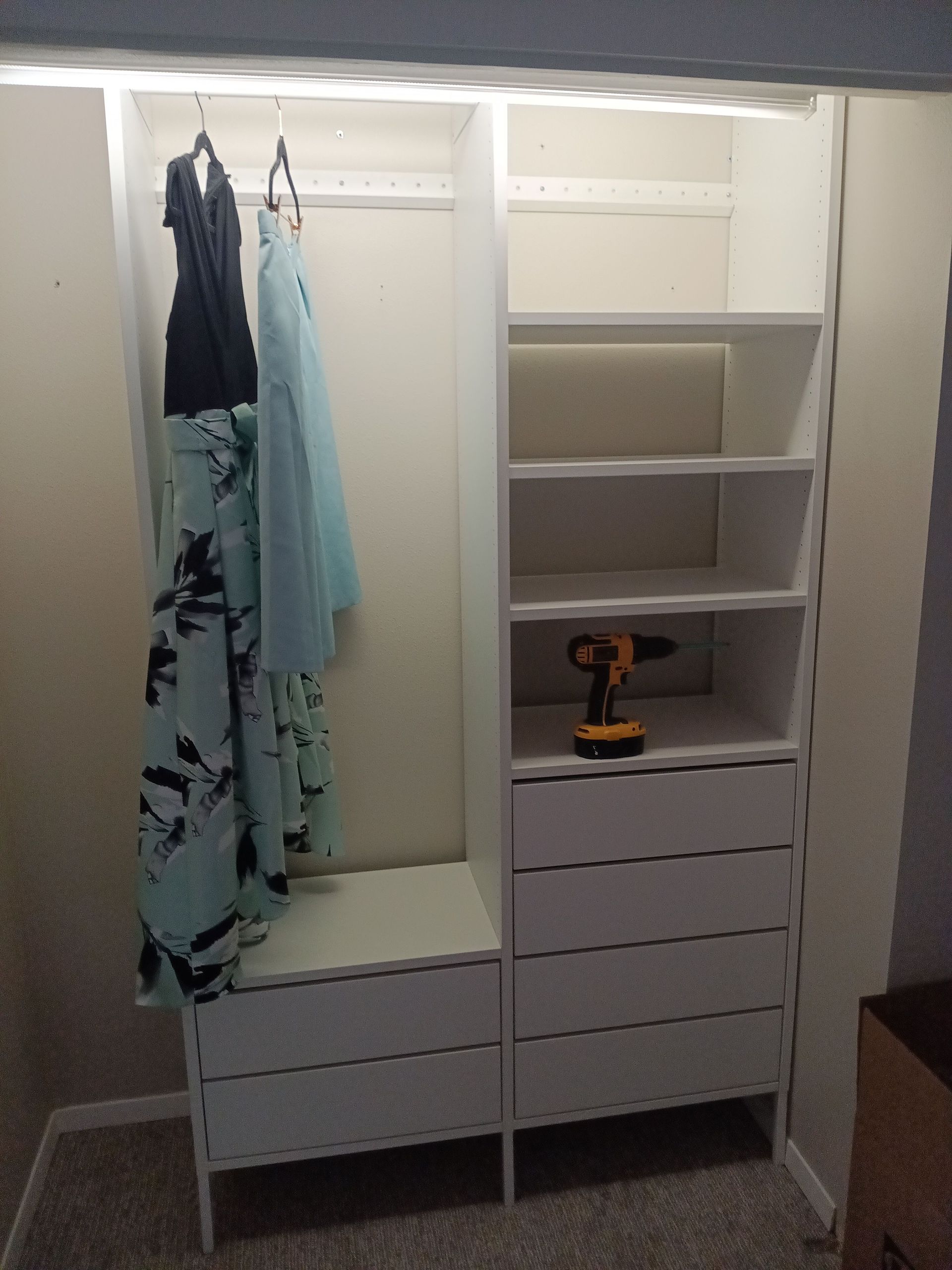 Custom Closet Build completed by Rising Hawk Construction