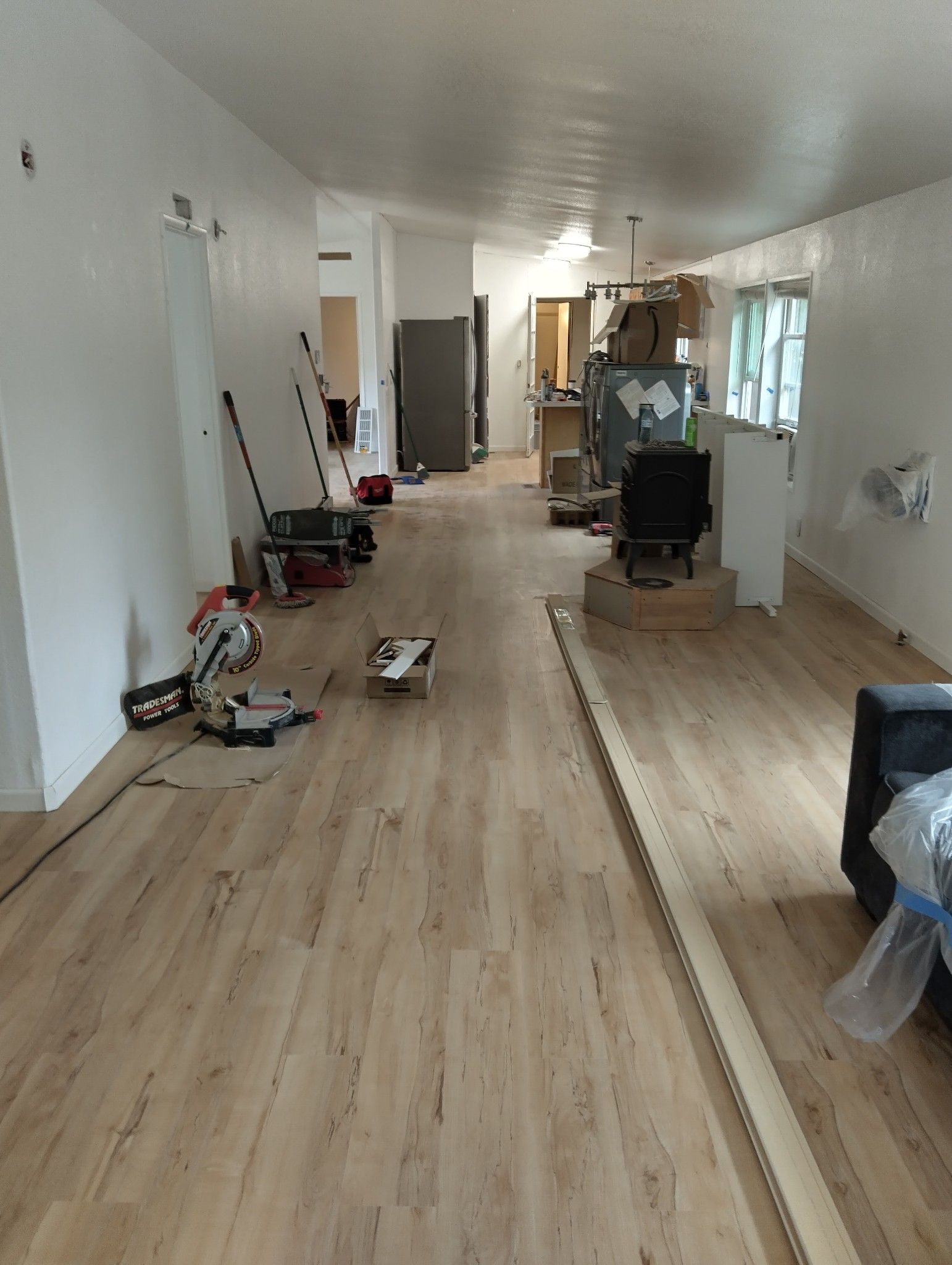 Flooring Installation completed by Rising Hawk Construction